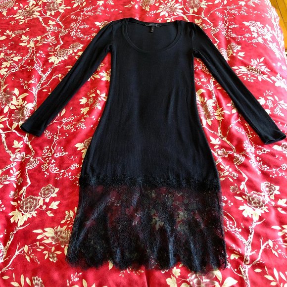 BCBGMaxAzria “Livi” Lace-Hem Ribbed Tunic Dress XXS - Picture 5 of 16